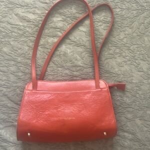Divina Firenze orange leather bag made in Italy